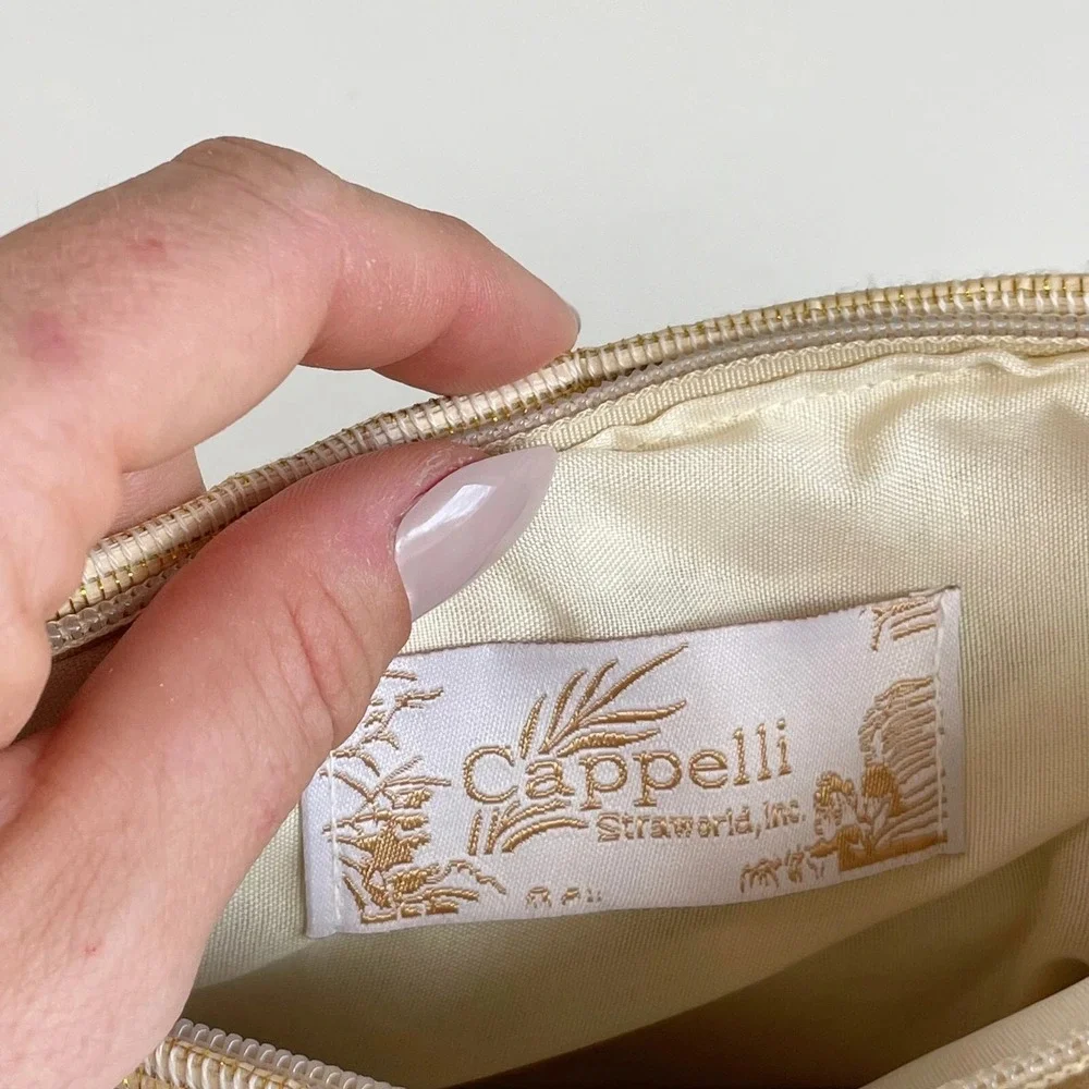 Cappelli Straworld by Bonnie Rubel Wristlet Bag Womens S Brown‎ Toyo Straw Lined